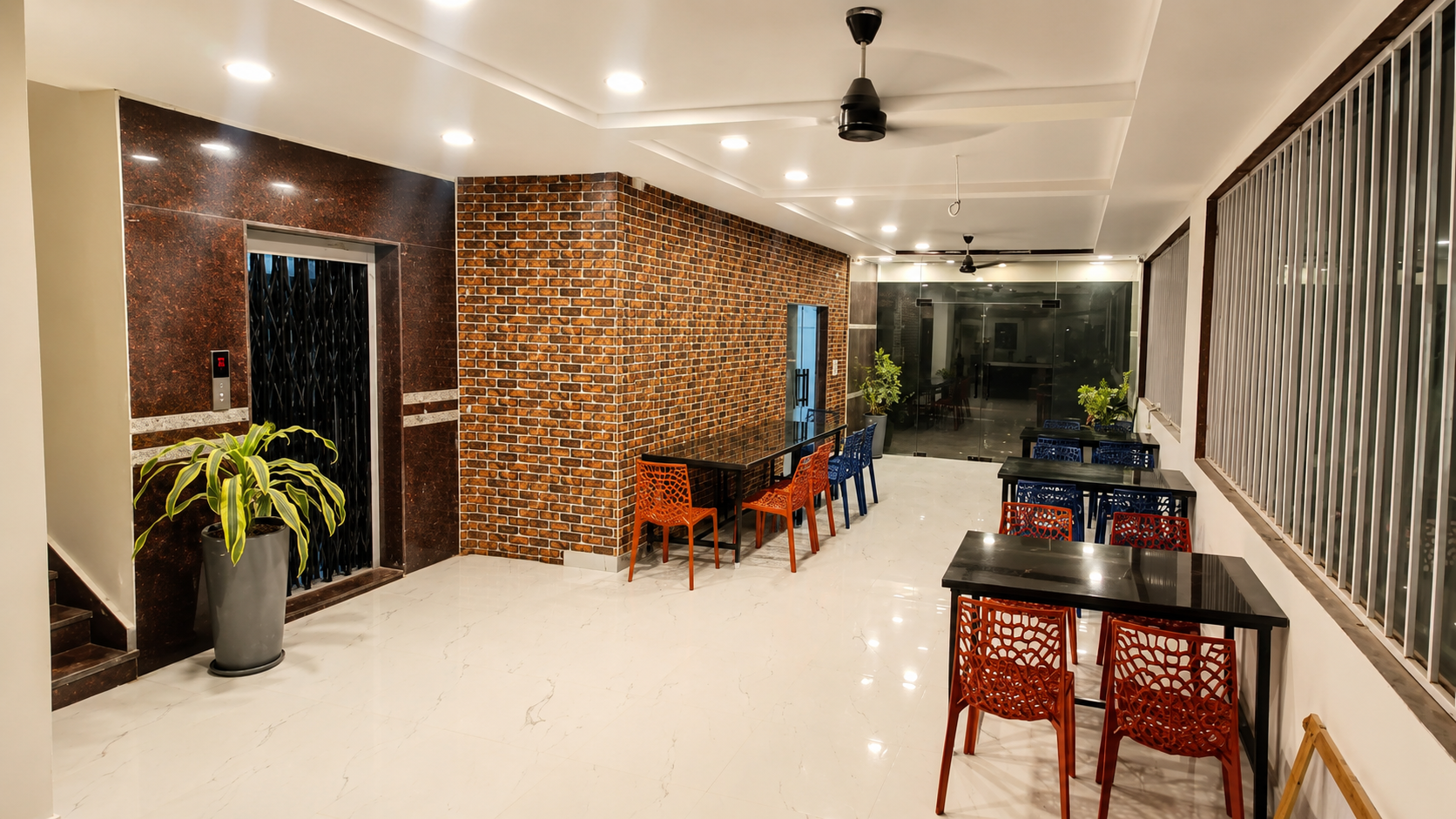 Dining Area View at Prince Deluxe PG For Boys, Shamshabad